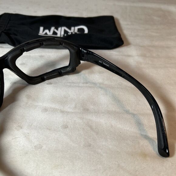 WYND Blocker Motorcycle Riding Glasses Extreme Sports Wrap Sunglasses Black | Cl - Picture 10 of 13